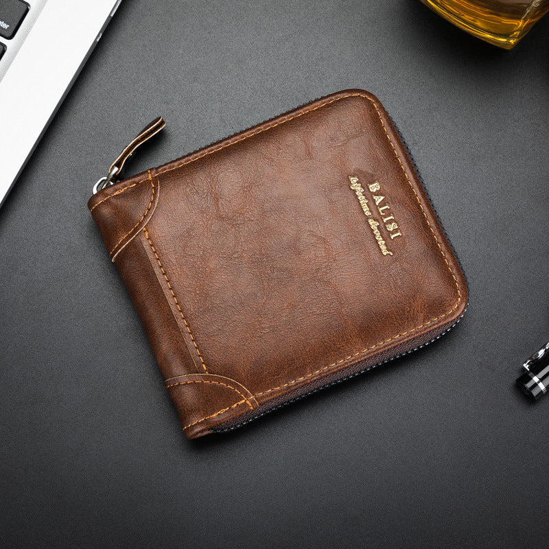 Portfele męskie Vintage Brown Leather Credit Business Card Holders